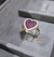 Anel "Ruby Heart" Coração com Rubi e Diamantes em Ouro 18k - loja online