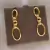 Brinco argolas ovais penduradas ouro 18k - comprar online