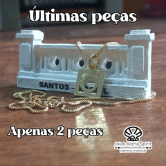 Colar de Prata 950 com banho de ouro - Mureta da Orla de Santos