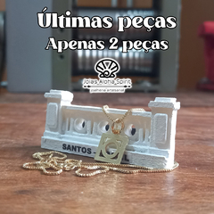 Colar de Prata 950 com banho de ouro - Mureta da Orla de Santos - comprar online