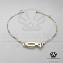 Pulseira de Prata 950 - Peixe da entrada de Santos - Jóias Aloha Spirit