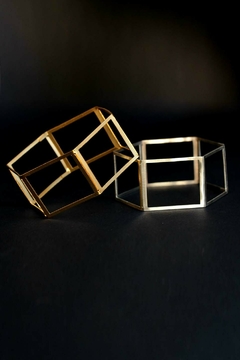 PULSERA GEOMETRICA BAÑO DE ORO en internet