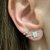 Ear cuff cadeado + chave (prata 925)