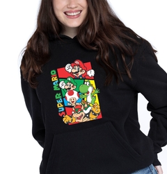 Canguro de algodón frizado, excelente calidad. ESTAMPADO Mario Bross