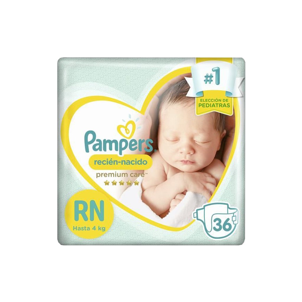 Pampers Premium Care recién nacido x 36 (hasta 4kg)