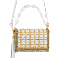 BOLSA CLUTCH SIENA LEATHER WHITE