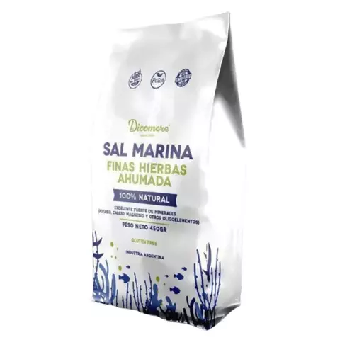 Sal Marina finas hierbas ahumada Dicomere 450g