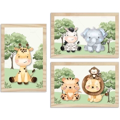 SAFARI PLACAS DECORATIVAS INFANTIL ANIMAIS - comprar online