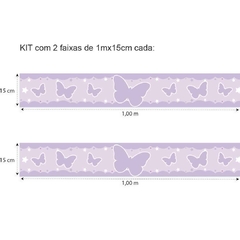 BORBOLETA FAIXA ADESIVA DECORATIVA DE PAREDE INFANTIL BEBÊ - comprar online