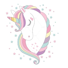 Adesivos Parede Infantil Cabeça Unicornio Estrelas Cilios