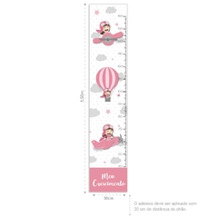 Combo Menina Aviadora Rosa KIT Com Enfeite de Porta MDF - Mamãe Decoradora - Quadros, Placas e Adesivos.