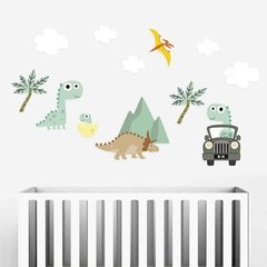 DINO JEEP ADESIVOS DECORATIVOS DE PAREDE MENINO