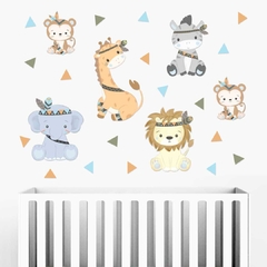 SAFARI BOHO ADESIVOS DE PAREDE INFANTIL