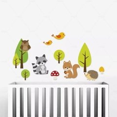 ANIMAIS DA FLORESTA II KIT ADESIVOS DECORATIVOS DE PAREDE