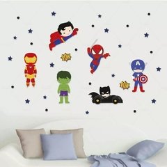 SUPER HERÓIS BABY KIT ADESIVOS DECORATIVOS DE PAREDE QUARTO