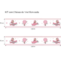 Combo Menina Aviadora Rosa KIT Com Enfeite de Porta MDF - loja online