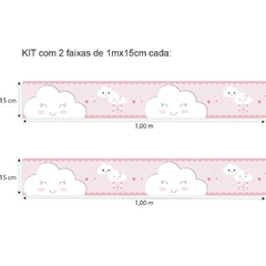 Imagem do Combo Chuva de Amor Rosa KIT Com Enfeite de Porta MDF