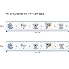 2 FAIXAS BORDER ADESIVO DE PAREDE COALA - comprar online