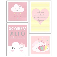 CHUVA DE AMOR NUVEM KIT PLACAS DECORATIVAS