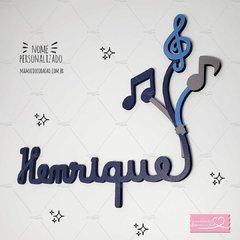 NOTAS MUSICAIS NOME MDF DECORATIVO - comprar online