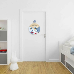 Combo Astronauta KIT Com Enfeite de Porta MDF