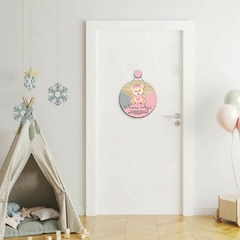 Combo Ursinha Princesa Realeza KIT Com Enfeite de Porta MDF - comprar online