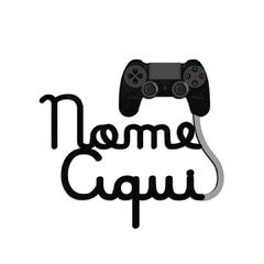 CONTROLE VIDEO GAME NOME MDF DECORATIVO - comprar online