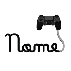 CONTROLE VIDEO GAME NOME MDF DECORATIVO