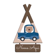 URSO NO CAMINHÃO NOME MDF DECORATIVO CABANA - comprar online