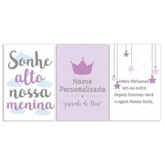 COROA PLACAS DECORATIVAS MENINA - loja online