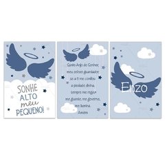 ASAS ANJO PLACAS DECORATIVAS MENINO - comprar online