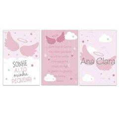 ASAS ANJO PLACAS DECORATIVAS MENINA - comprar online