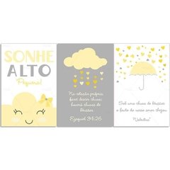 CHUVA DE BENÇÃOS PLACAS DECORATIVAS MENINA - comprar online