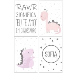 DINOSSAUROS PLACAS DECORATIVAS MENINA - comprar online