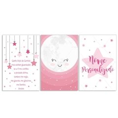 LUA ANJO DA GUARDA PLACAS DECORATIVAS MENINA - Mamãe Decoradora - Quadros, Placas e Adesivos.