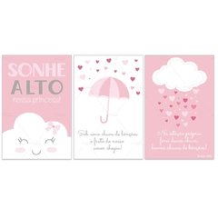 CHUVA DE BENÇÃOS PLACAS DECORATIVAS MENINA - comprar online