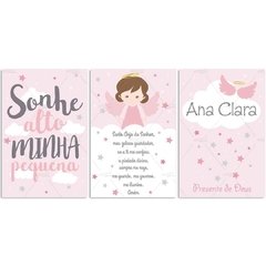 ANJO DA GUARDA PLACAS DECORATIVAS MENINA - comprar online