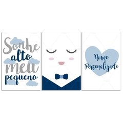 SONHE ALTO CÍLIOS PLACAS DECORATIVAS MENINO na internet