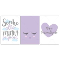 SONHE ALTO CÍLIOS PLACAS DECORATIVAS MENINA - Mamãe Decoradora - Quadros, Placas e Adesivos.