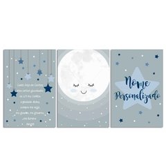 LUA ORAÇÃO PLACAS DECORATIVAS MENINO - comprar online