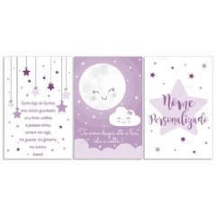 TE AMO DAQUI ATÉ A LUA PLACAS DECORATIVAS MENINA - Mamãe Decoradora - Quadros, Placas e Adesivos.