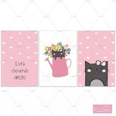 GATINHA MINI CORAÇÕES PLACAS DECORATIVAS - comprar online