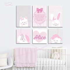 ANIMAIS AMIGUINHAS PLACAS DECORATIVAS INFANTIL