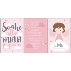 ORAÇÃO ANJO PLACAS DECORATIVAS MENINA - comprar online