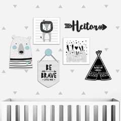 URSO ESCANDINAVO PLACAS DECORATIVAS MDF INFANTIL MENINO - comprar online