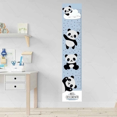 URSINHO PANDA RÉGUA DE CRESCIMENTO ADESIVO DECORATIVO DE PAREDE na internet