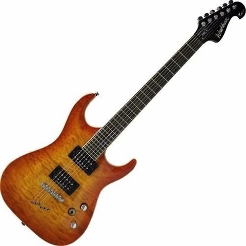 Washburn X50qcrb, Guitarra Electrica Quilted Caramel Burst