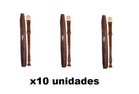 Flauta Dulce Soprano Melos Escolar Estudio X10 Unidades