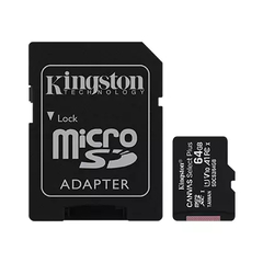 Kingston 64GB Canvas Select Plus microSD c/Case Adap UHS-I (U1) - comprar online