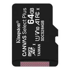Kingston 64GB Canvas Select Plus microSD c/Case Adap UHS-I (U1) - CMA INSUMOS